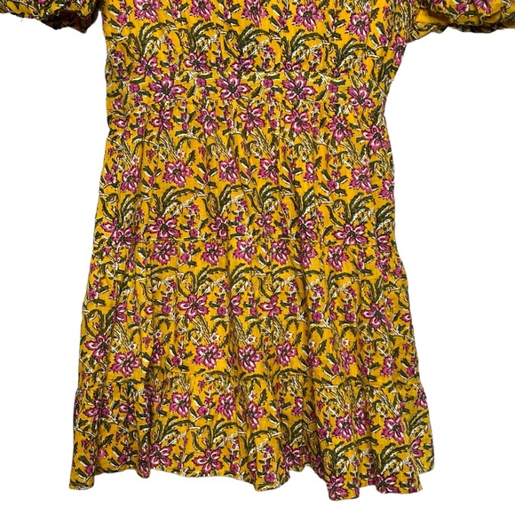 Rahi Del Sole Chiara Mini Dress in Yellow Floral Size Small - Picture 7 of 15